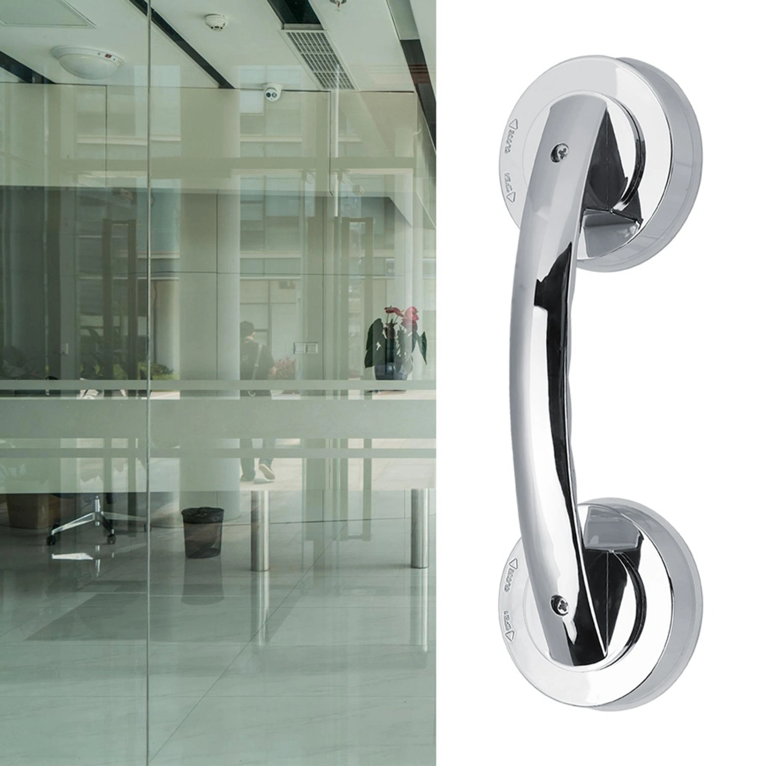 Suction Cup Handle Bathroom Kitchen Glass Door Anti slip Handrail Safety Hand Grip