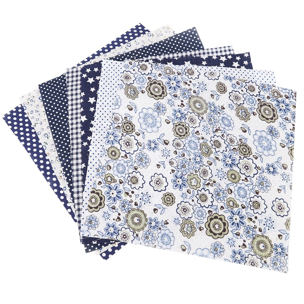 7pcs / set 100% Cotton Batiks Sewing Craft Cloth for DIY Wallet Cushion Cover (L)