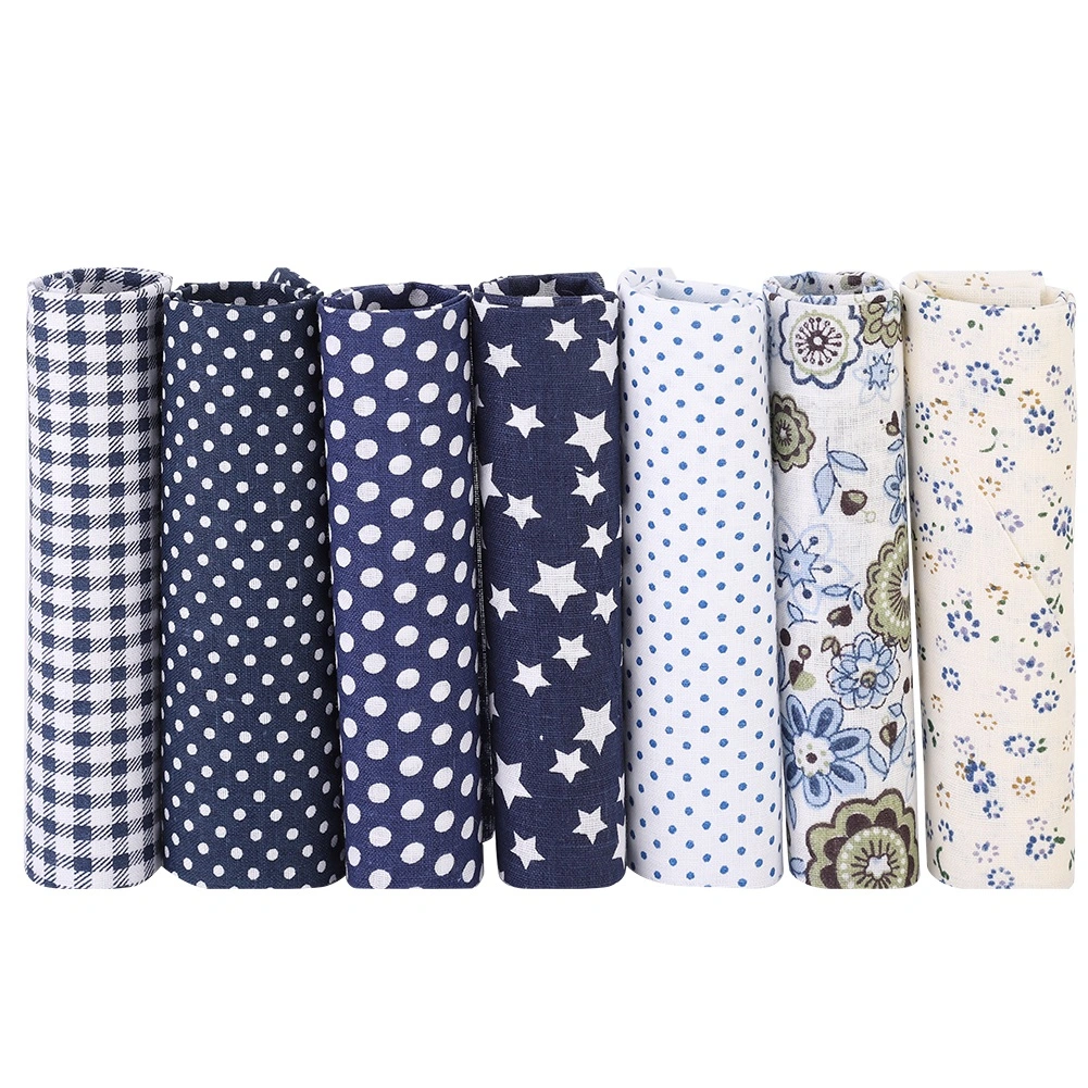 7pcs / set 100% Cotton Batiks Sewing Craft Cloth for DIY Wallet Cushion Cover (L)