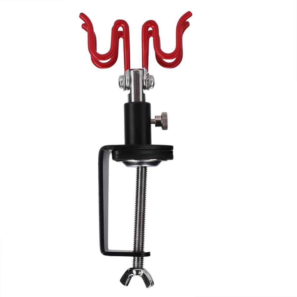 Airbrush Holder Stand Holds 2 Airbrushes Clamp on Table Mount Paint Hobby Kit