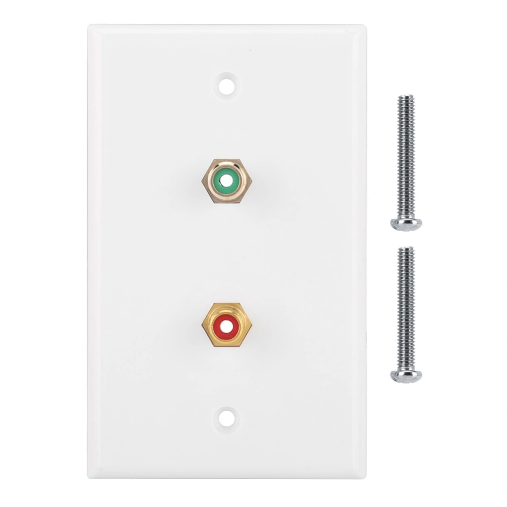 Multi Functional 2 RCA Interfaces Wall Plate Panel for Office Building US Standard