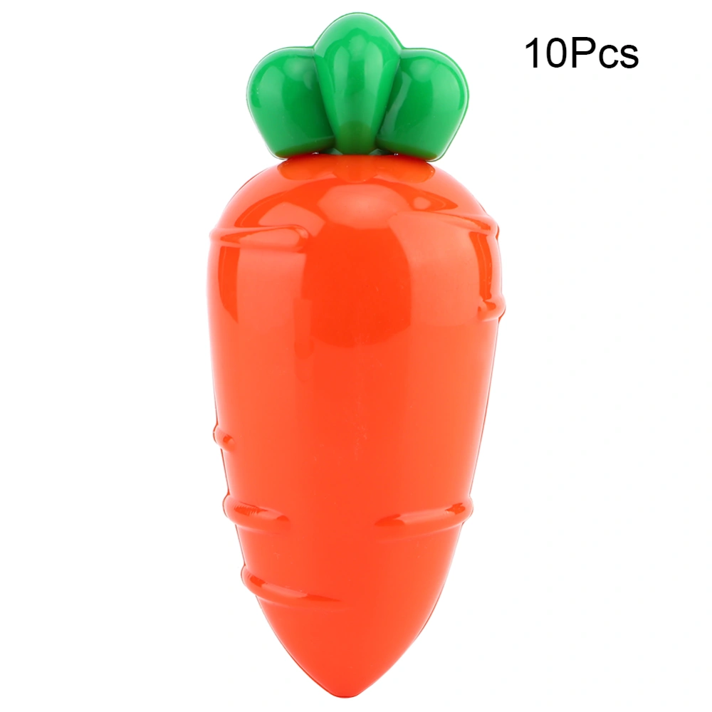 10PCS Carrot Shape Candy Boxes Wedding Favor Party Plastic Candy Gift Box Orange