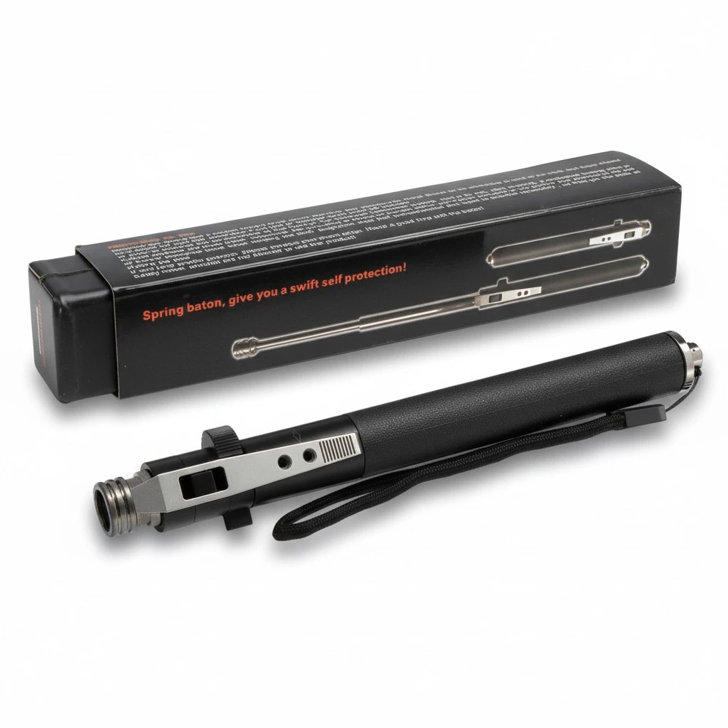 Defense Stick Telescopic Swing Automatic Spring Rod 4142 Alloy Steel Breaking Window Tool