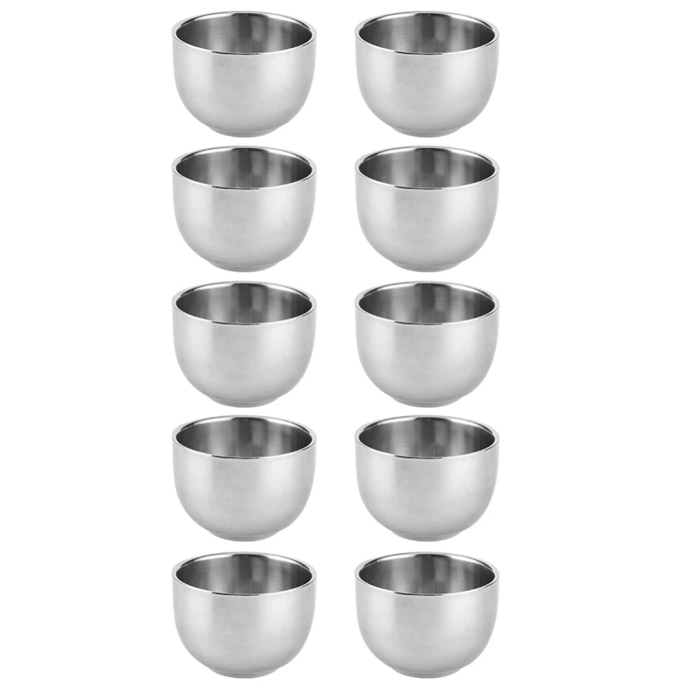 10Pcs Thicken Double Layer 304 Stainless Steel Water Cup for Children Kitchen Accessory