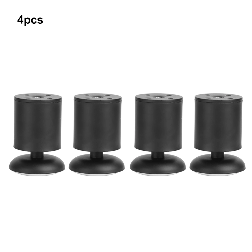 4Pcs Adjustable Thicken Stainless Steel Furniture Cabinet Table Sofa Leg Foot Pad Accessory Black