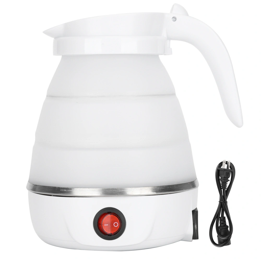 Folding Water Boiler Portable Silicone Household Electric Kettle 400W US Plug 110VWhite