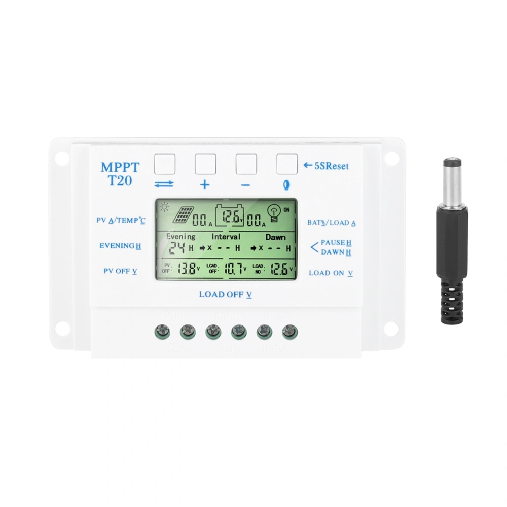 Solar Panel Charge Controller PWM 12V/24V Auto PWM Regulator LCD Display