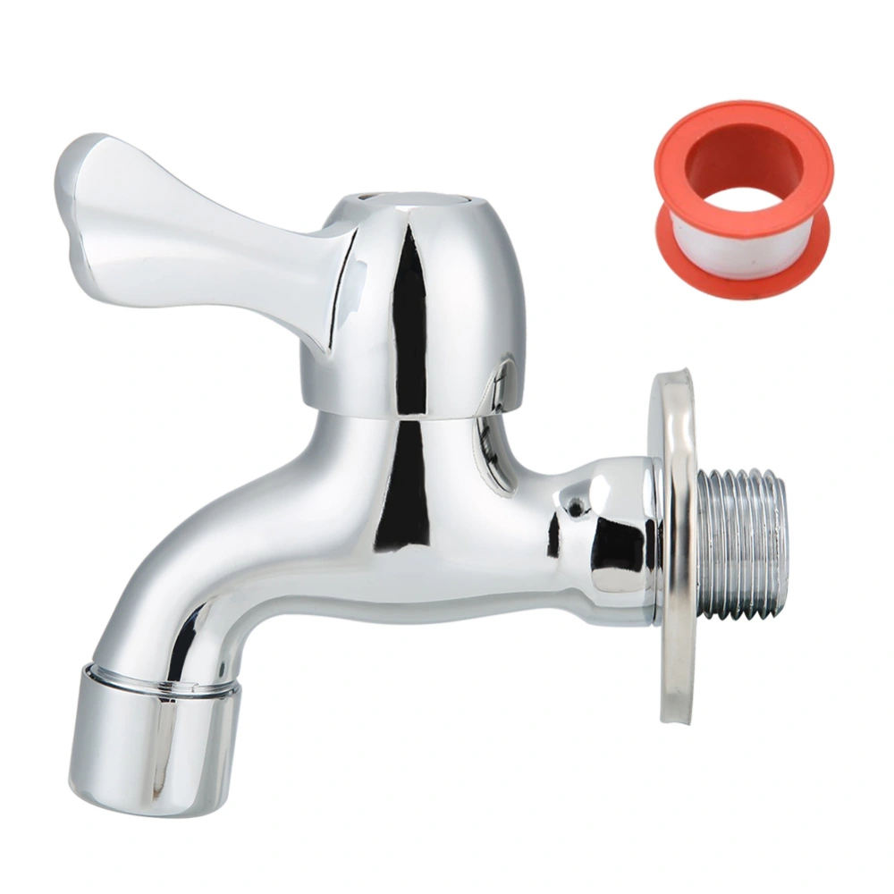 G1/2in Copper Single Cold Quick Open Small Faucet Washing Machine Mop Pool Basin Water Tap