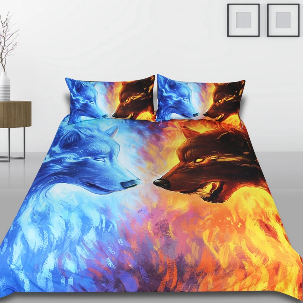 Polyester Breathable Comfortable Bedding Set Duvet Cover Set Pillowcase (UK Single)