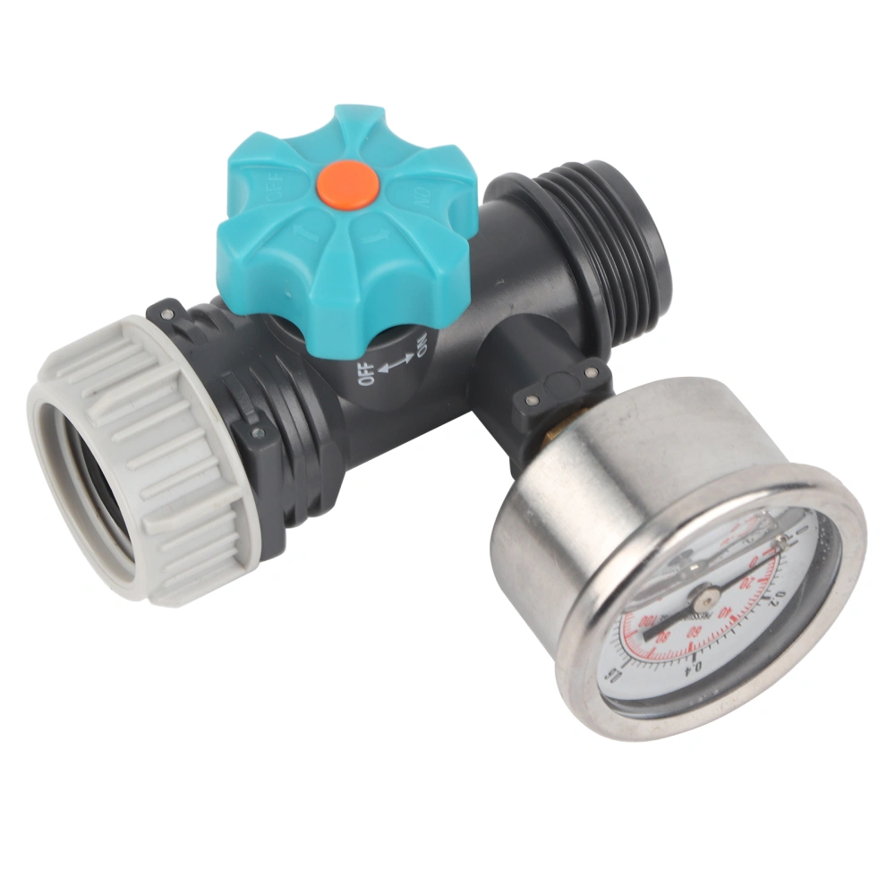 G3/4in Adjustable Water Pressure Regulator Valve with Pressure Gauge Greenhouse Garden Irrigation Controller