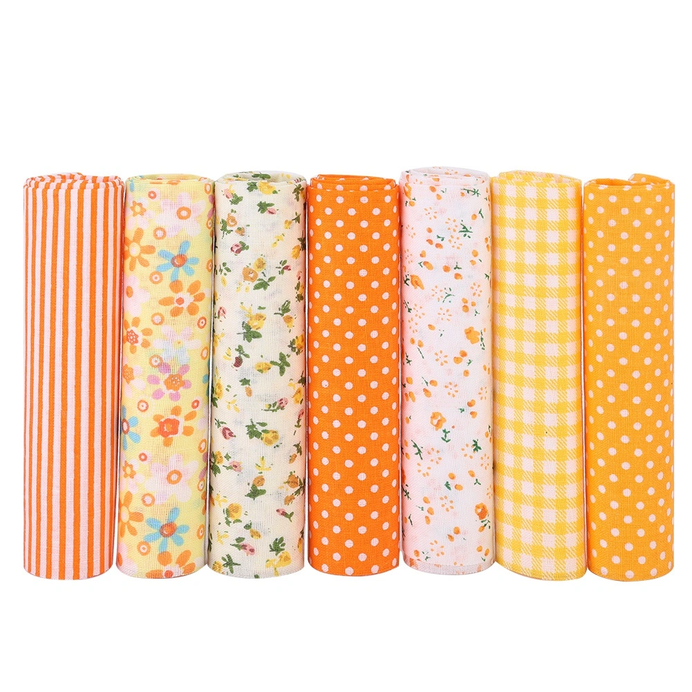 7pcs / set 100% Cotton Batiks Sewing Craft Cloth for DIY Wallet Cushion Cover (S)
