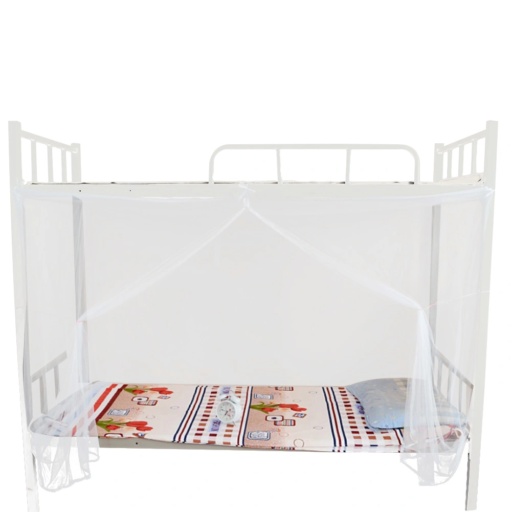 4 Corner Post Bed Canopy Mosquito Net Twin Full Queen Size Netting White(150x195x170cm)