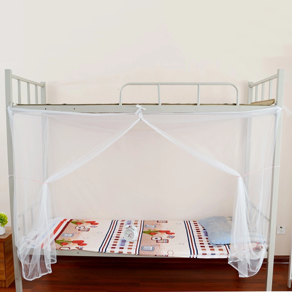 4 Corner Post Bed Canopy Mosquito Net Twin Full Queen Size Netting White(150x195x170cm)