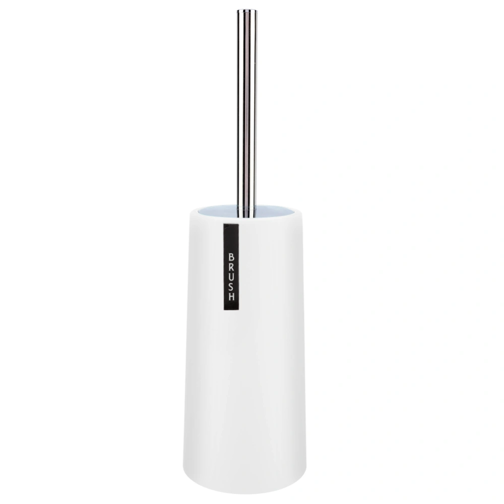 Toilet Brush With Holder Duty Stainless Steel Upgraded Handle Scrubber Cleaner Set(White)