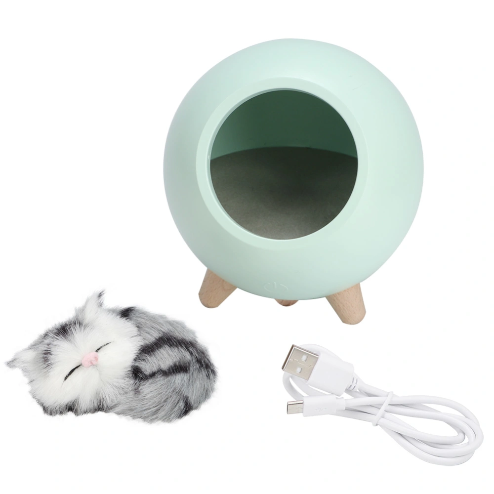 Cute Cat Night Light Little Pet House LED Night Lamp Bedroom Lighting Atmosphere LampGreen