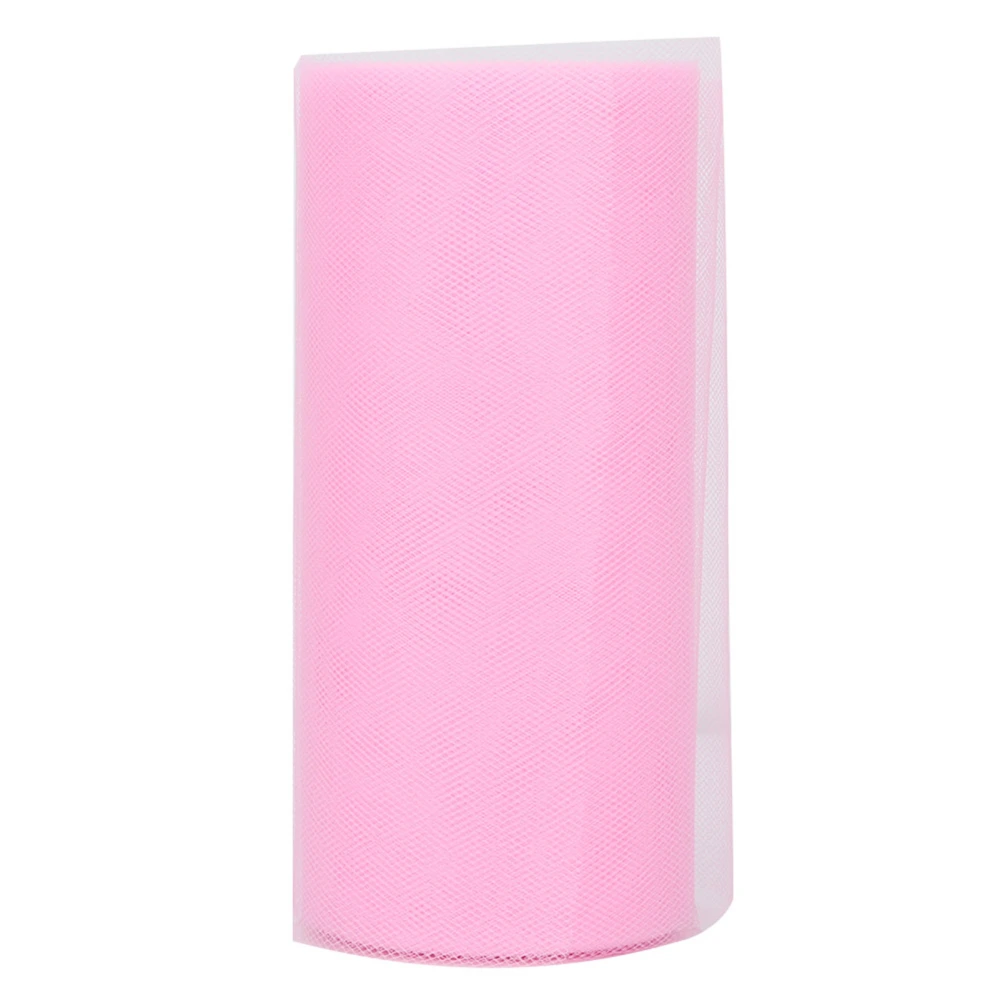 Tulle Roll Tulle Netting Rolls for Table Skirt Sewing Crafting Wedding Party(Pink)