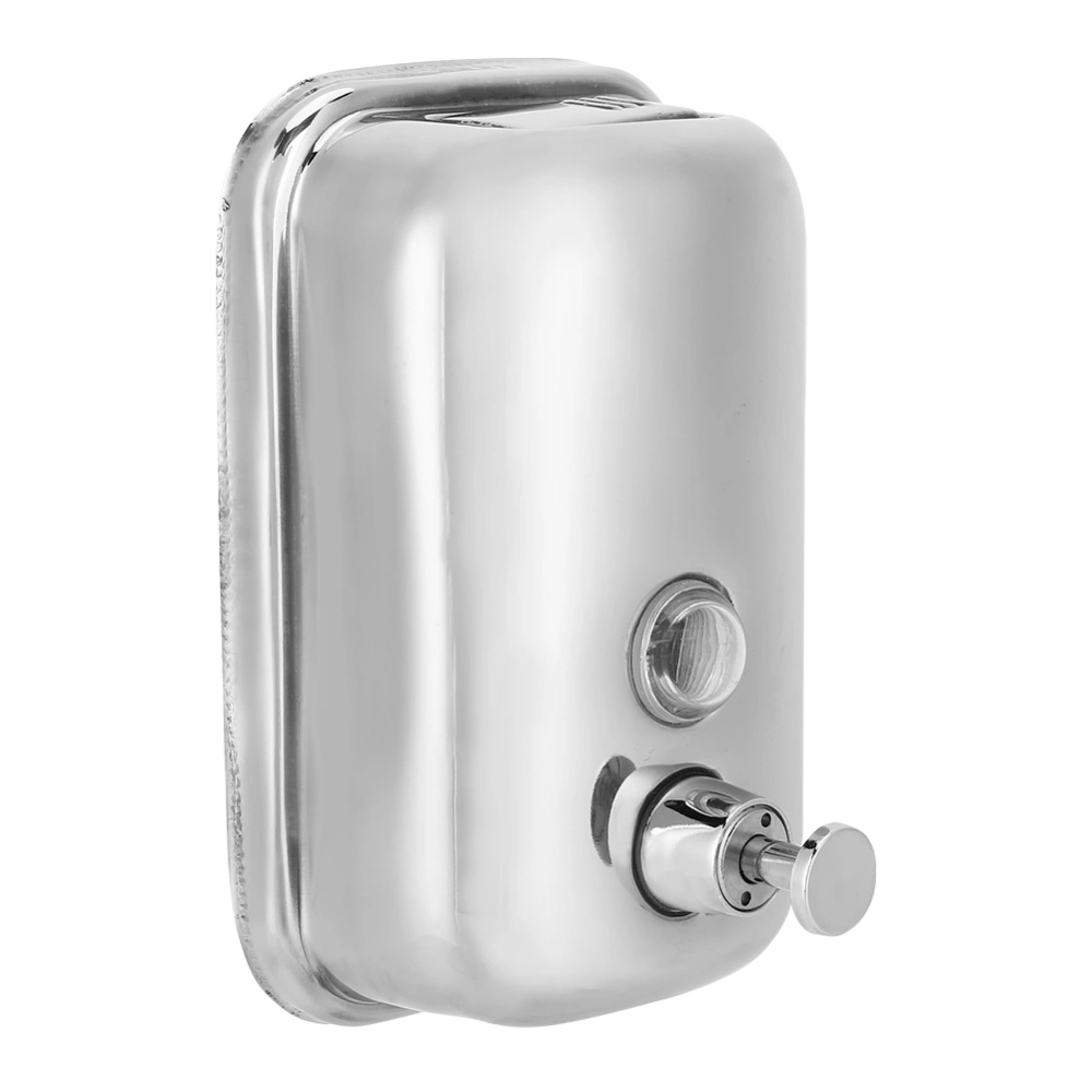 500ml Stainless Steel Wall Mounted Soap Dispenser Manual Lotion Dispenser for Home Bathroom