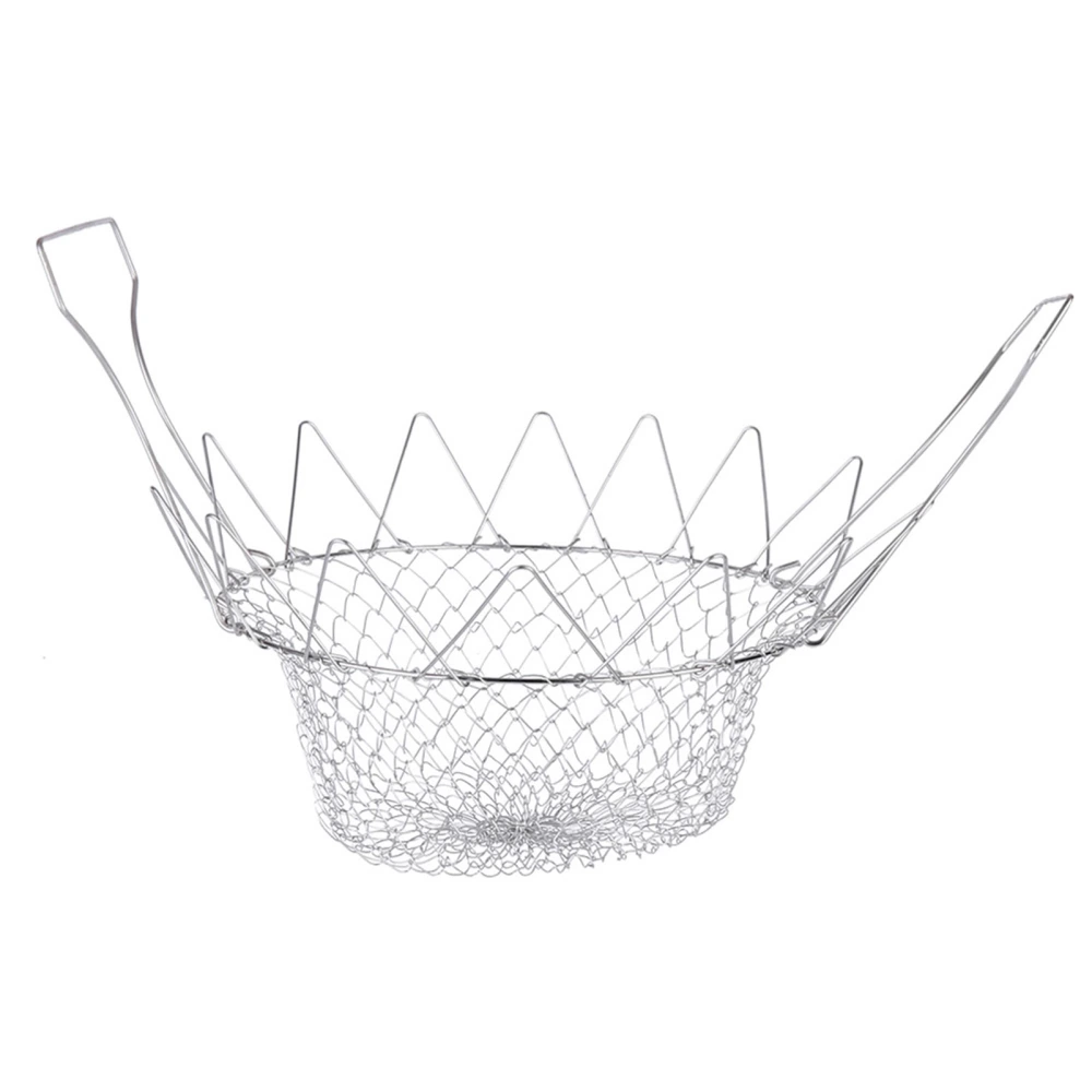 Foldable Frying Net Basket Cooking Strainer for French Fries Potato Fryer Fried Food Kitchen Cooking Tool