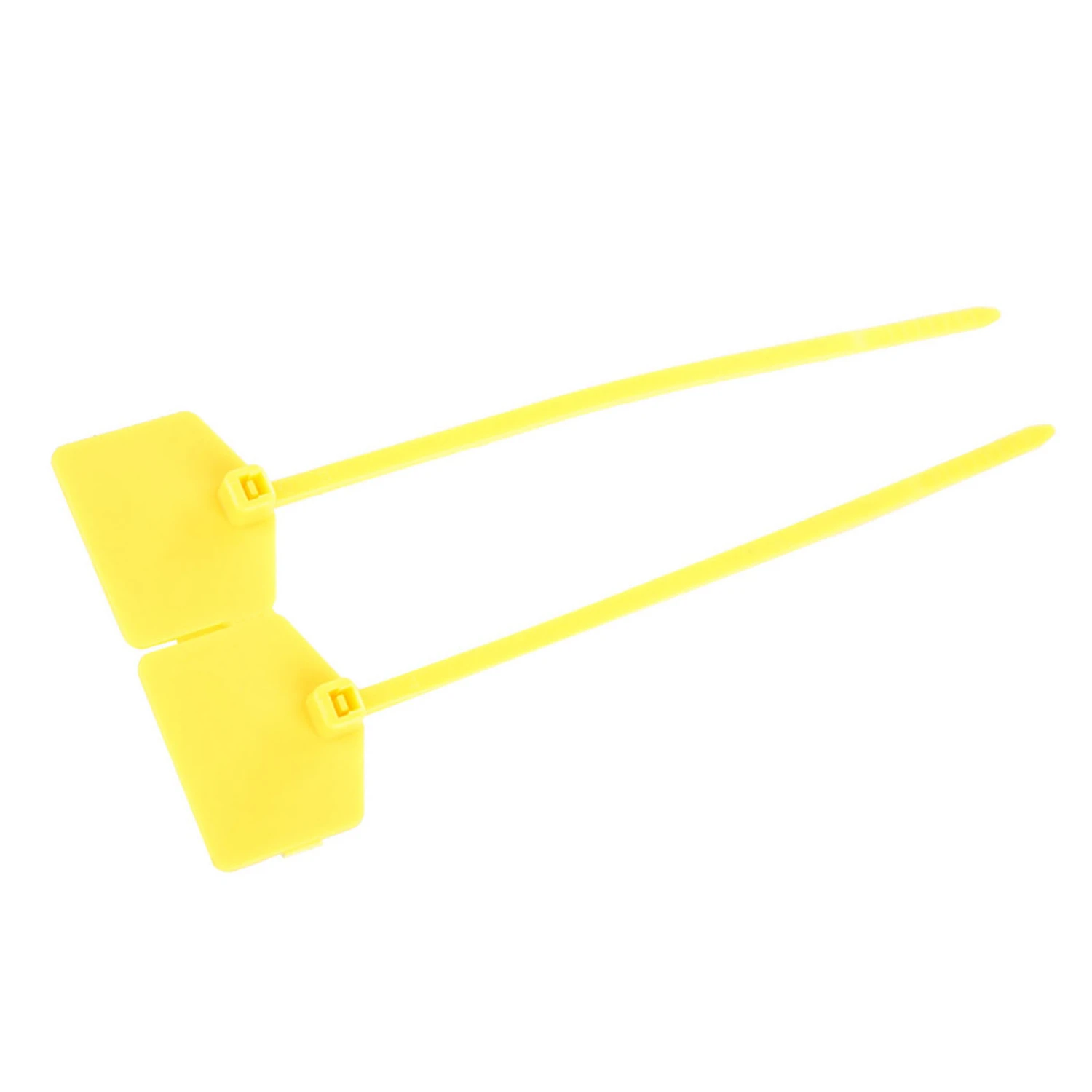 100Pcs 120mm Plastic Disposable Lock Ties Self locking Tie Suitcase Bag Label Tag (Yellow)
