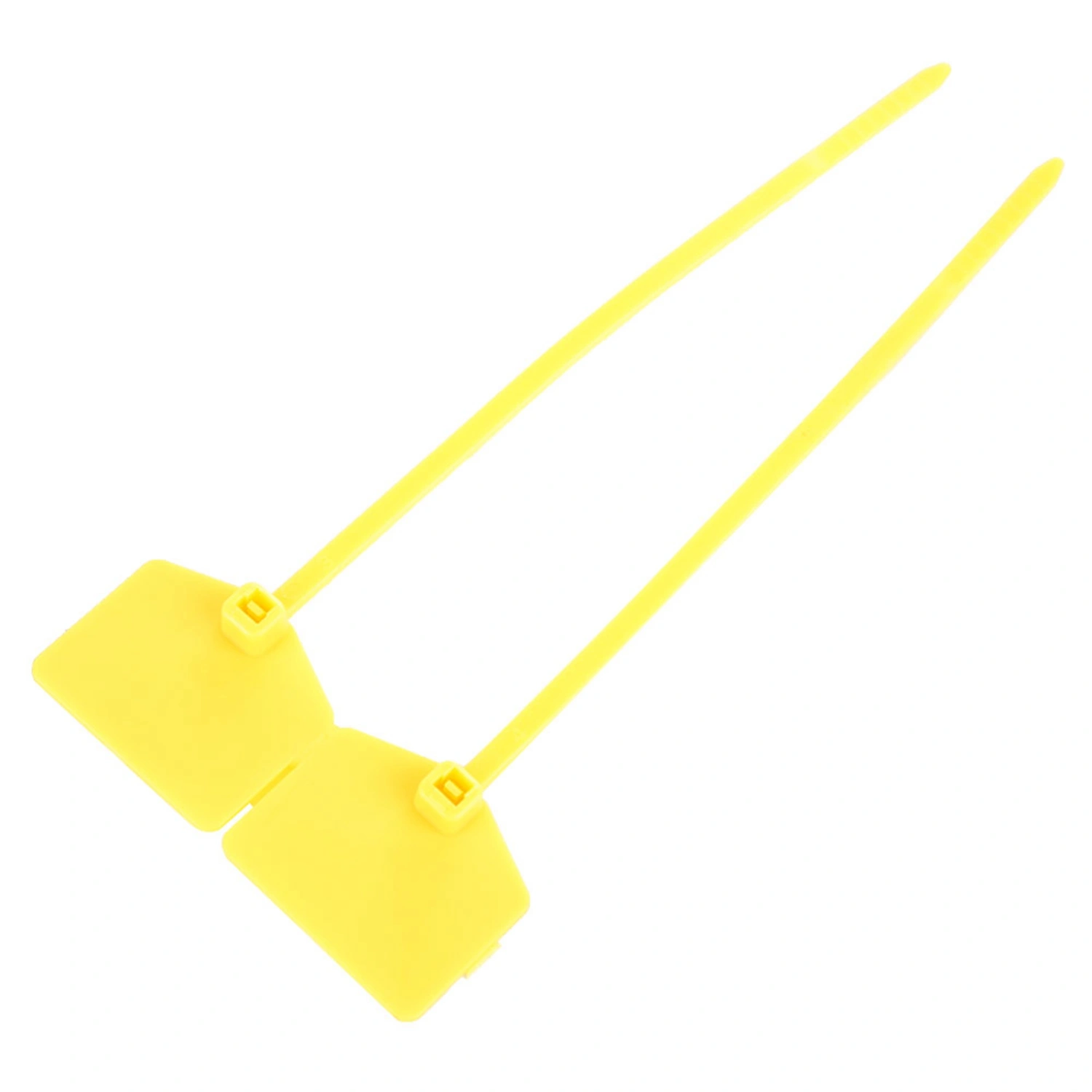 100Pcs 120mm Plastic Disposable Lock Ties Self locking Tie Suitcase Bag Label Tag (Yellow)