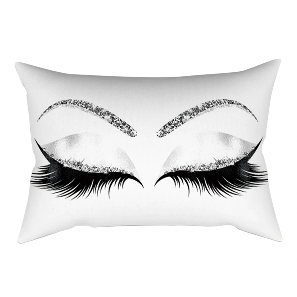 30 x 50cm Eyebrow Pattern Cushion Cover Sofa Comfortable Pillow Case Home Decor G