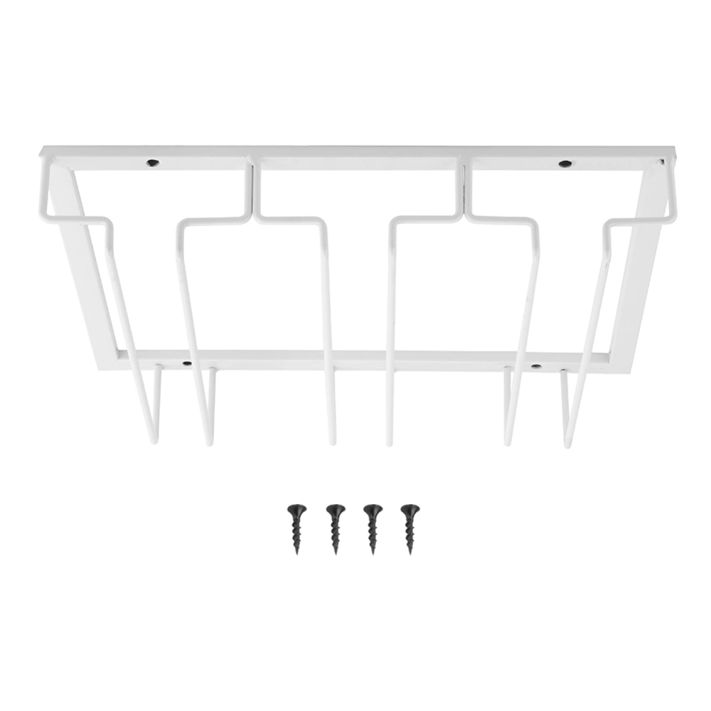 Hanging Iron Wine Cup Rack Glass Holder Display Shelf Organizer Decoration3 Slot