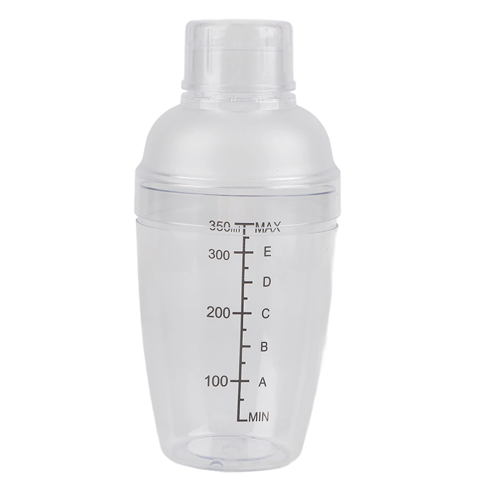 Anti leakage Transparent PC Resin Cocktail Shaker Mixer with Scale Bar Tool(300ml)