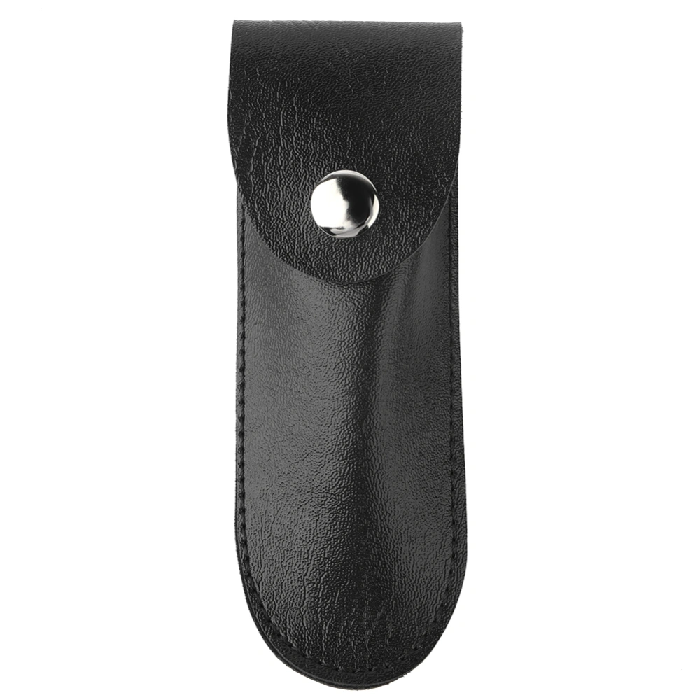 New Bottle Opener Leather Case Small Leather Bag Leather Wine Knife Set Wine Tool PU Bag(Black)