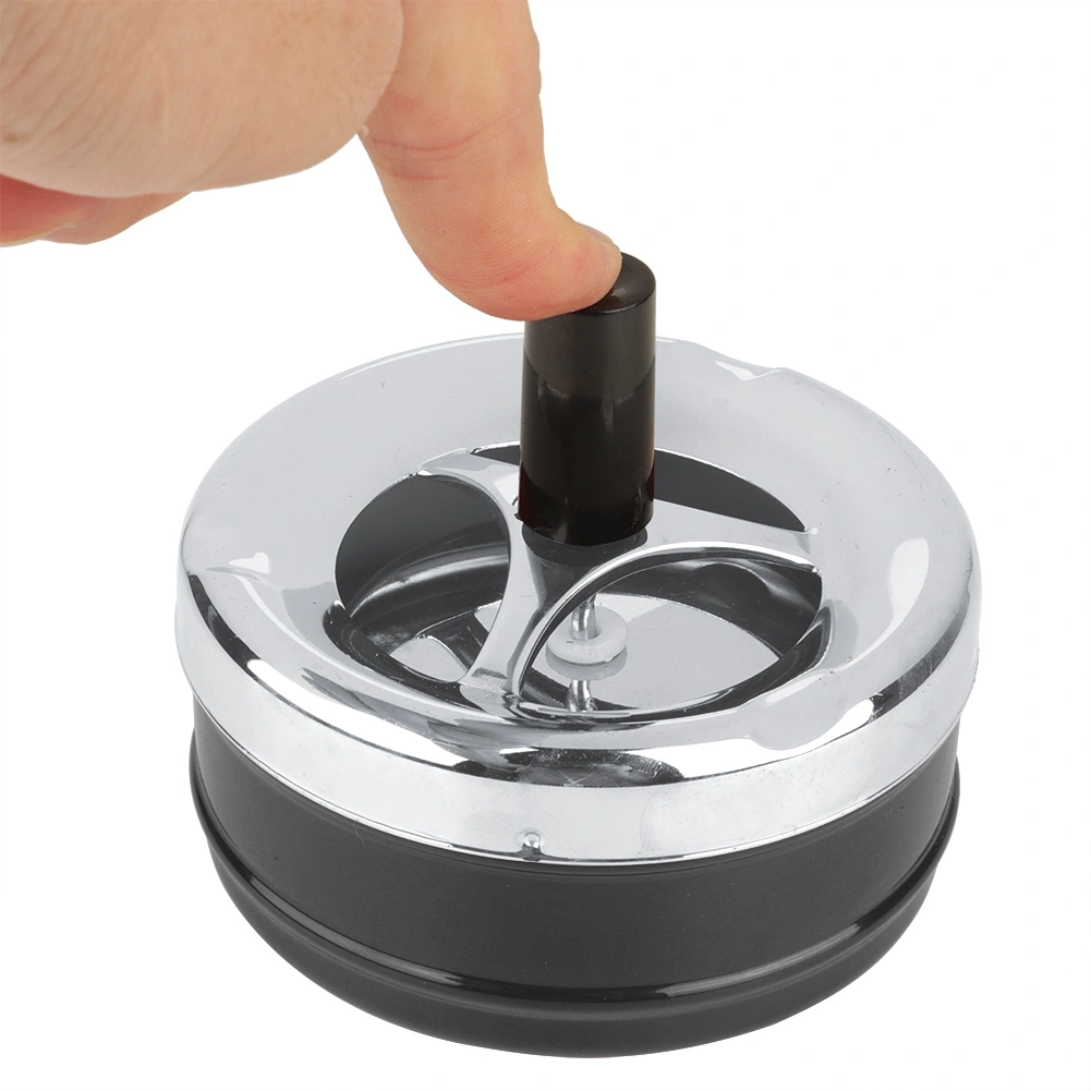 Indoor Outdoor Smoking Ashtray Metal Ashtray Wiring Round Push Down