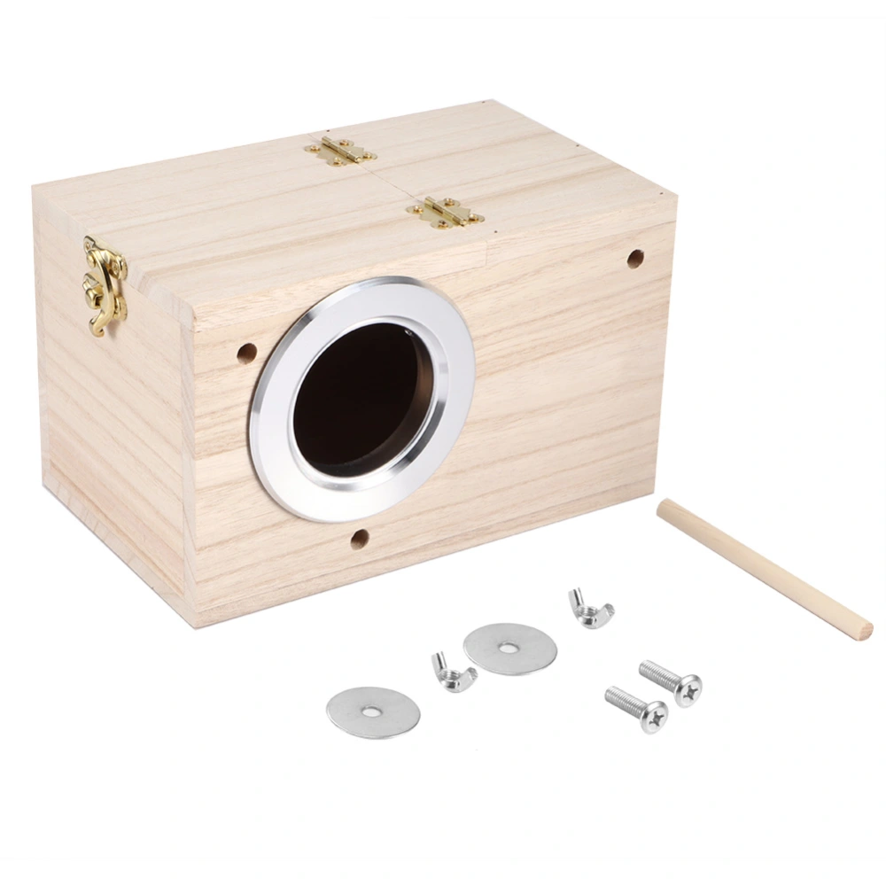 12x12x19.5cm Wooden Bird House Pet Warm Incubation Breeding Box for Birds Breeding Use