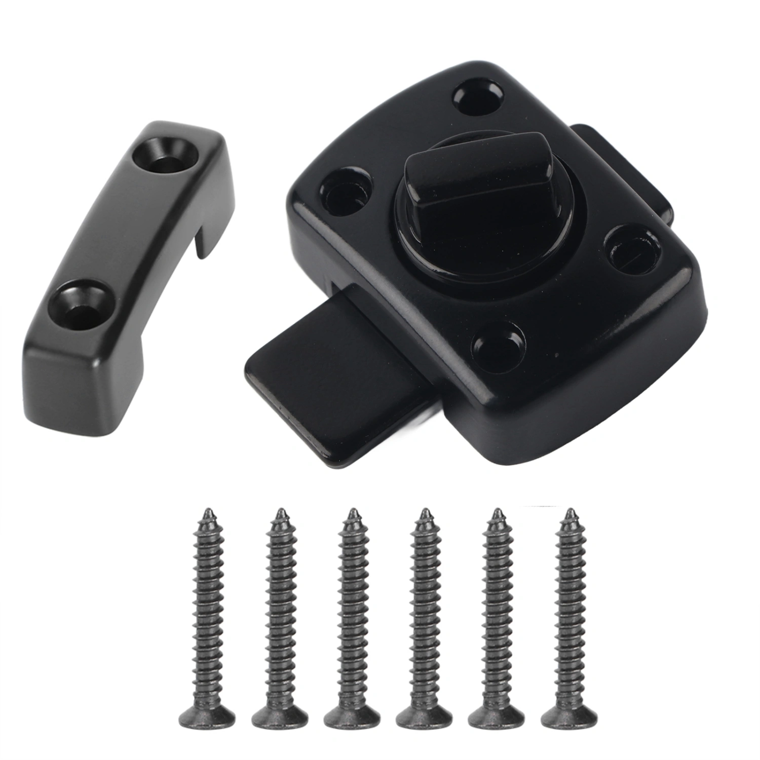 Household Thicken Safety Guard Anti Thief Zinc Alloy Bolt Latch for Door Window Cabinet Black