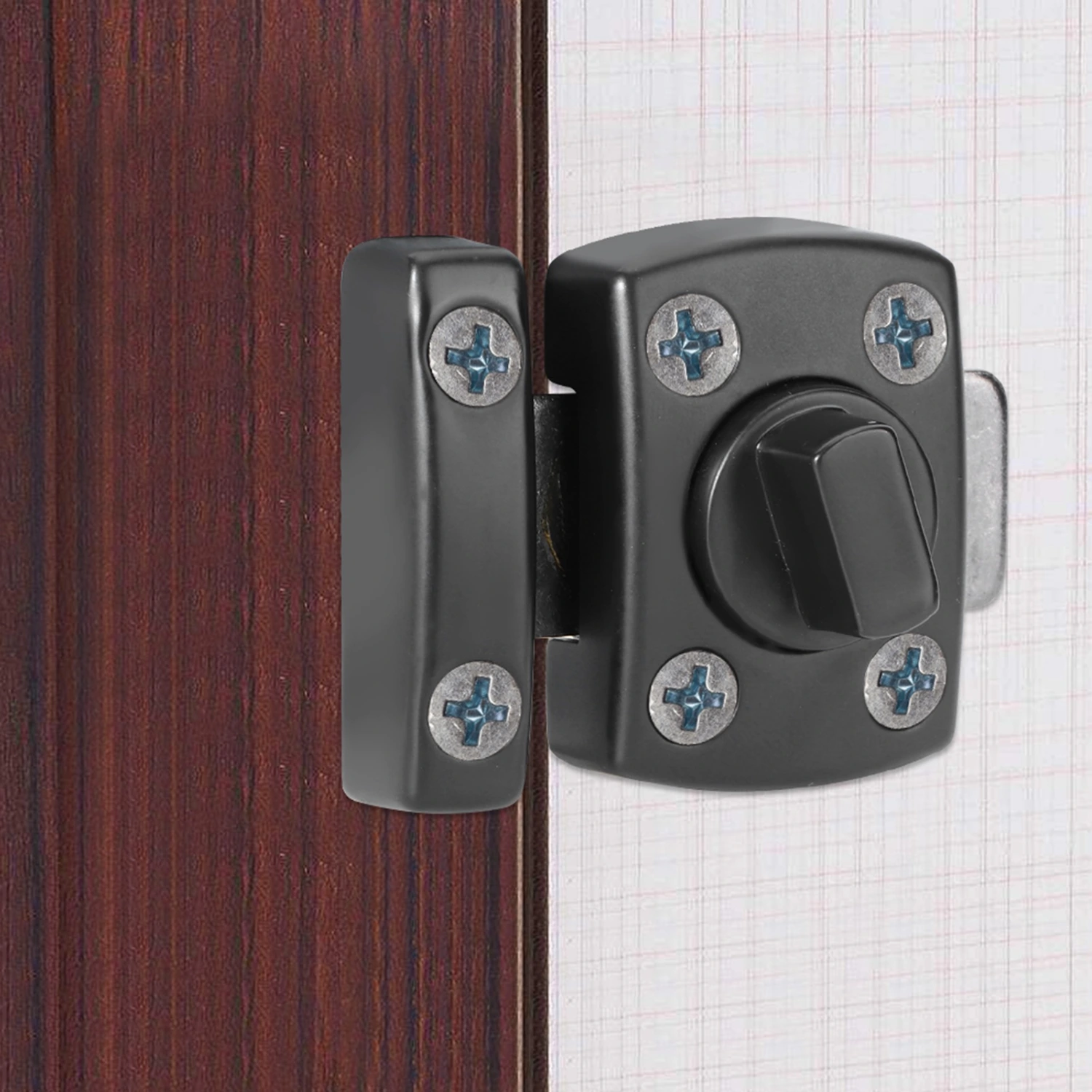 Household Thicken Safety Guard Anti Thief Zinc Alloy Bolt Latch for Door Window Cabinet Black