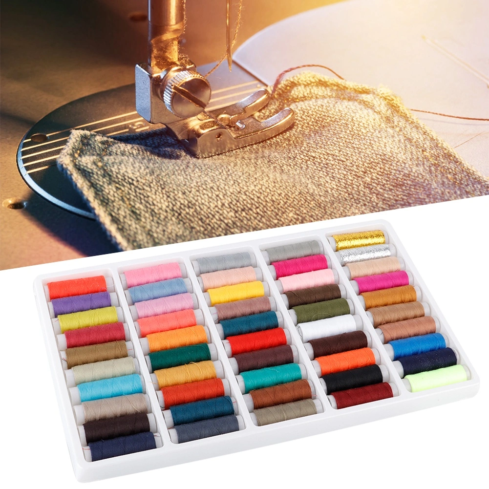 50PCS Different Color Polyester Sewing Stitching Thread Machine Reels Spool Cord String