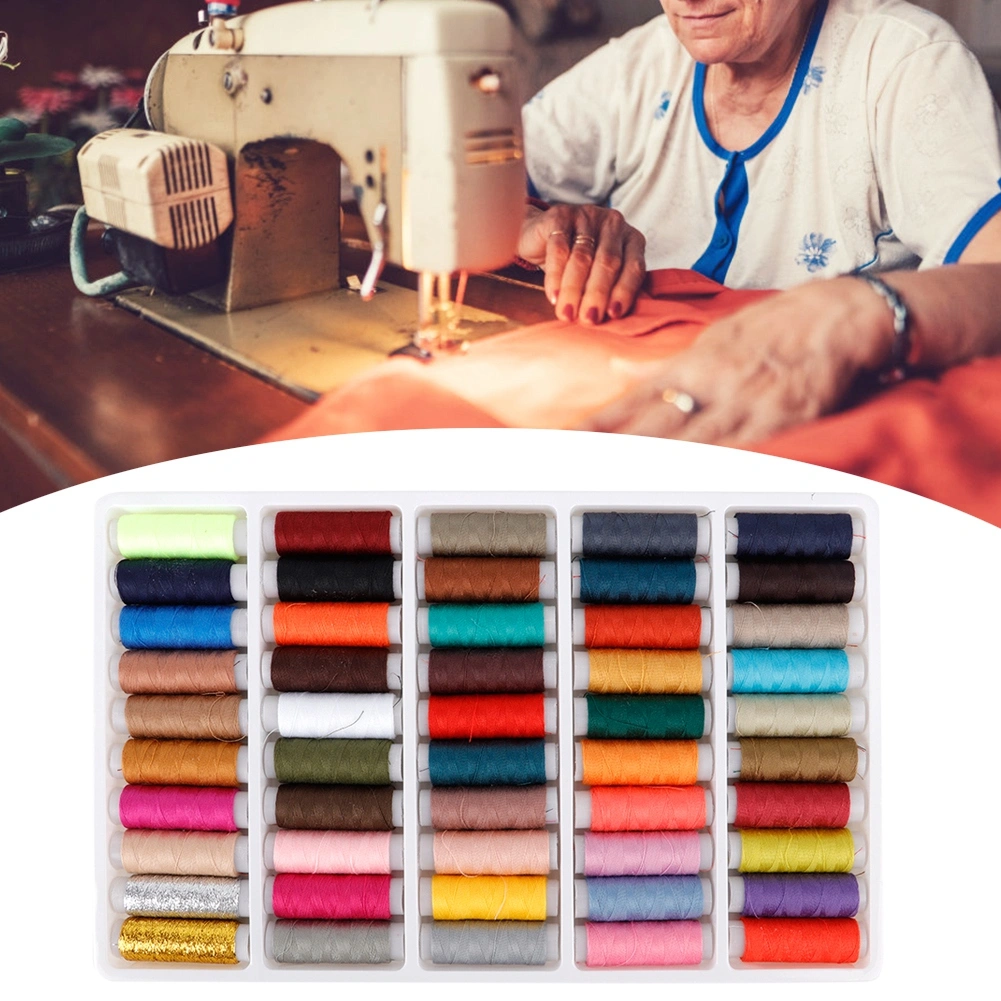50PCS Different Color Polyester Sewing Stitching Thread Machine Reels Spool Cord String