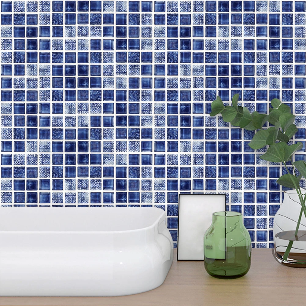 18pcs Mosaic Tile Transfer Stickers Bathroom Kitchen DIY Home(10cm*10cm)(MTS003)