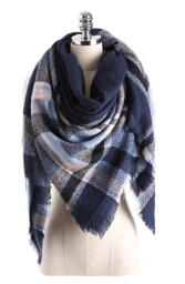 Ladies' Winter Cashmere Wrap Shawl Knit Pashmina Scarves Plaid Wraps