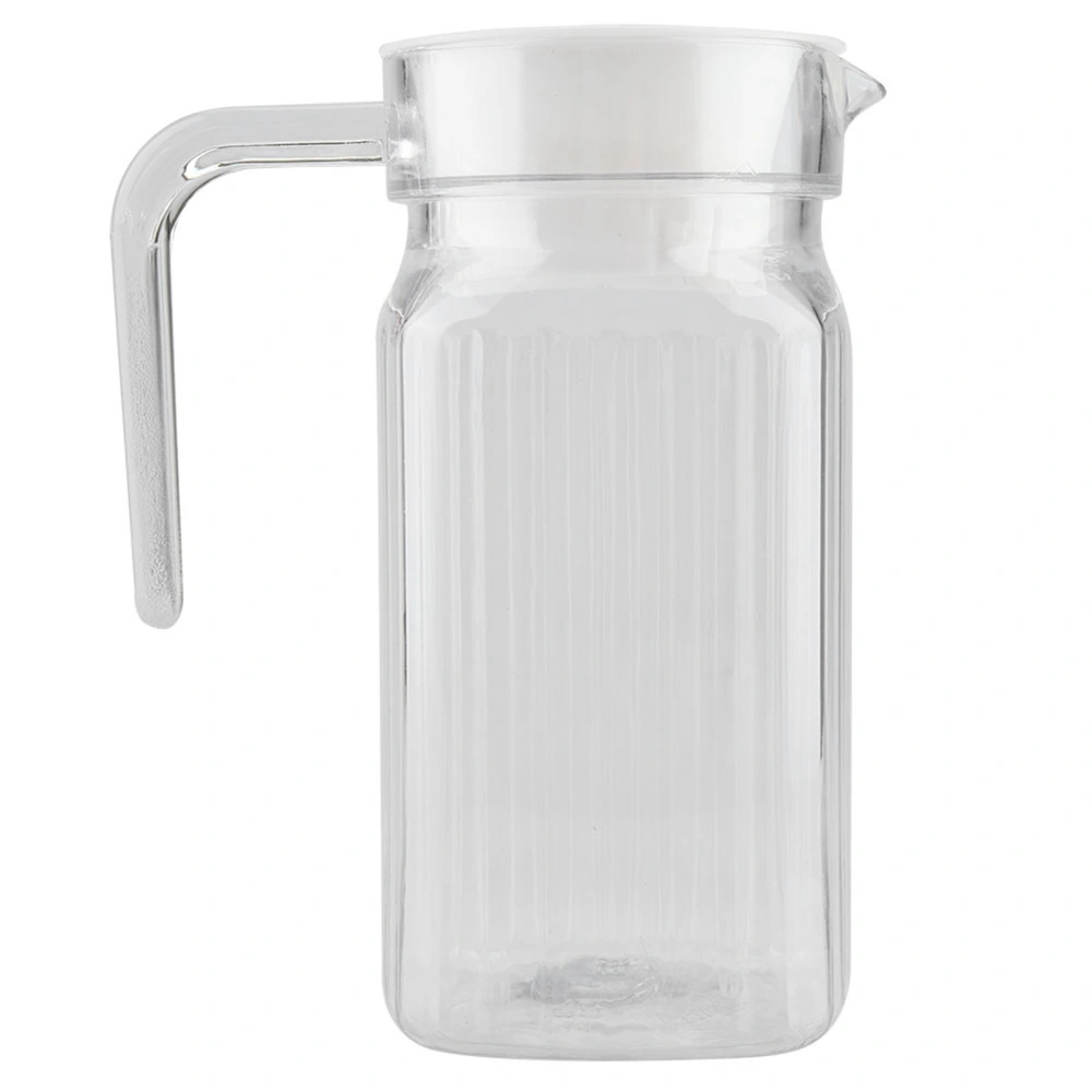 500ml Acrylic Transparent Juice Bottle Striped Water Ice Cold Juice Jug with Lid for Bar Home