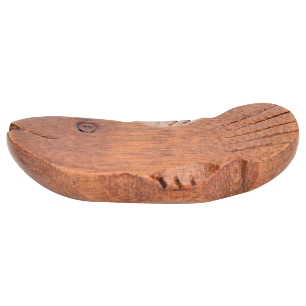 Natural Wooden Fish Shape Chopstick Rest Spoon Fork Knife Holder(Large Fish)