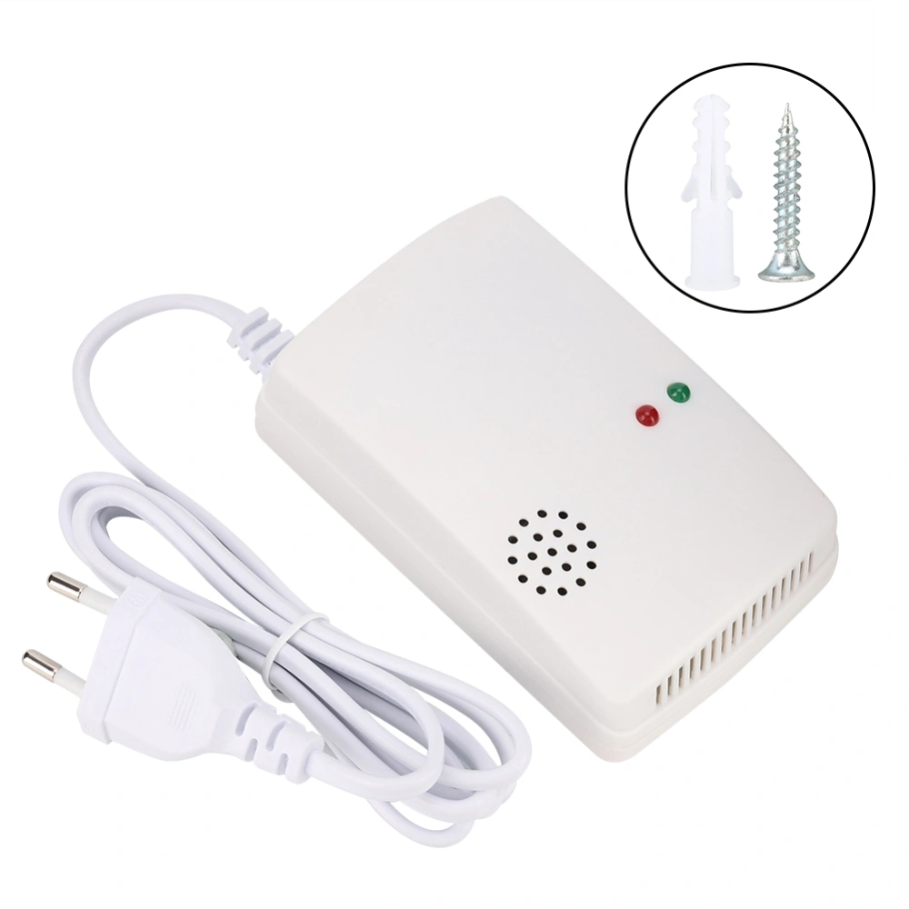 Household Gas Alarm Detector Ceiling Natural Gas Leakage Sensor Home Security EU Plug 220V