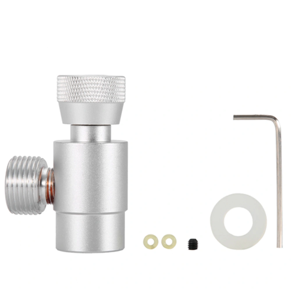 CO2 Filling Tank Cylinder Refill Adapter Connector Kit For SodaStream (Silver without Meter)