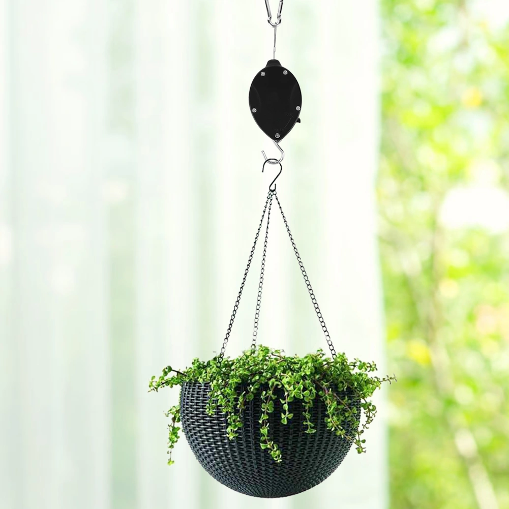 Retractable Hanging Hook Basket Pull Down Hanger Garden Plant Pot Hooks