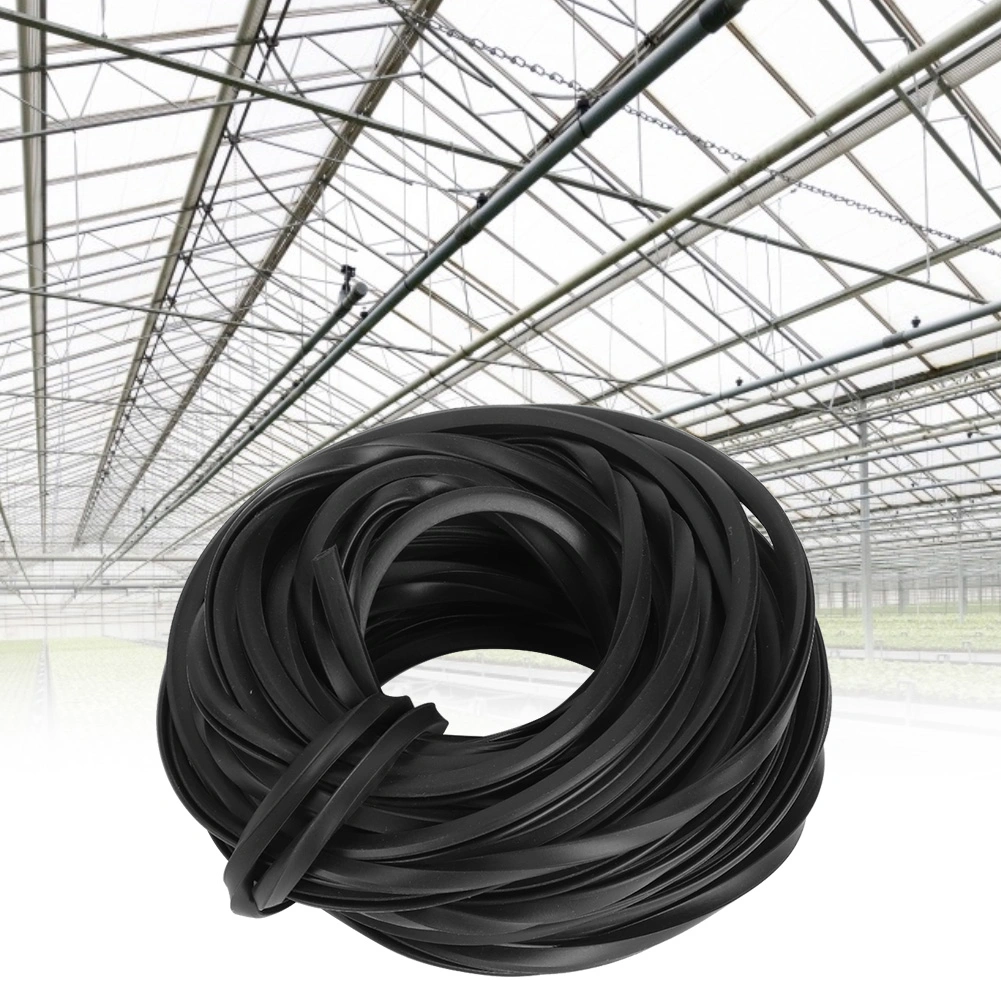 Black Greenhouse Rubber Strip Line Cable Greenhouse Accessories Supplies for Glass Sealing10m