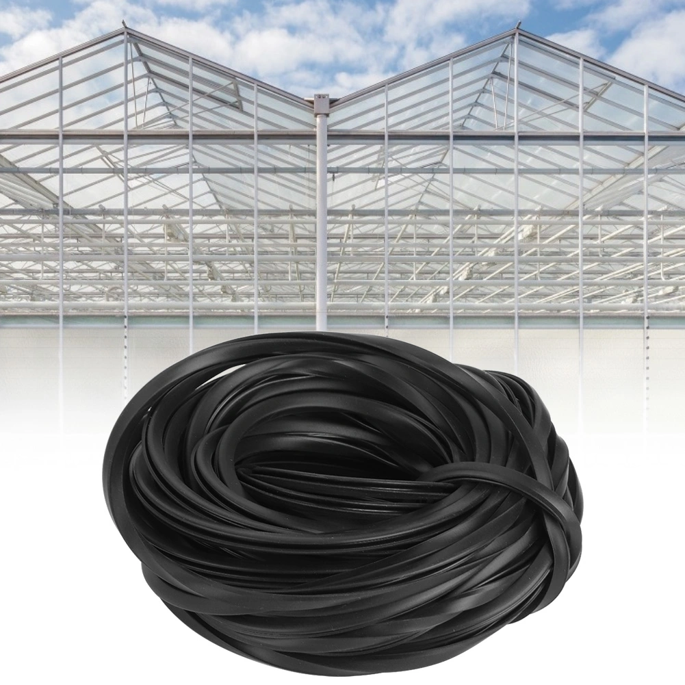 Black Greenhouse Rubber Strip Line Cable Greenhouse Accessories Supplies for Glass Sealing10m