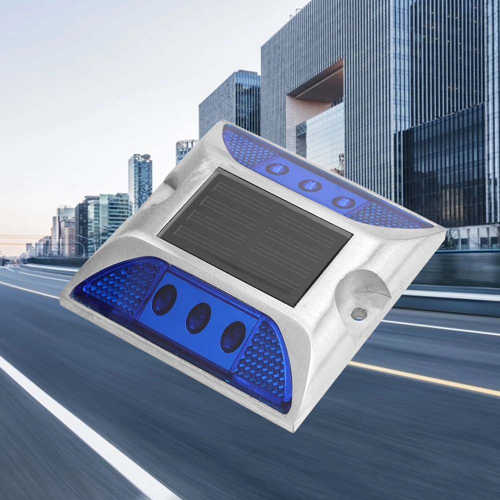 LED Solar Power Ground Marker Lights Waterproof Outdoor Driveway Road Highway Spike LampBlue