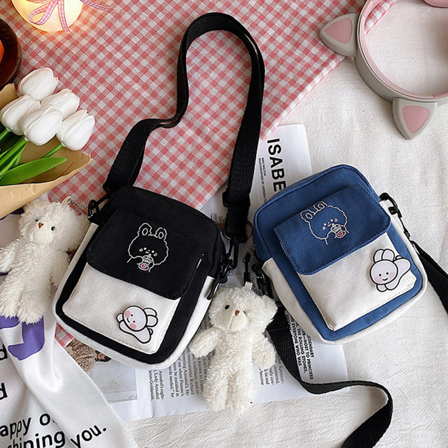 Fashion Canvas Bags Shoulder Bags for Women Cute Crossbody Bag