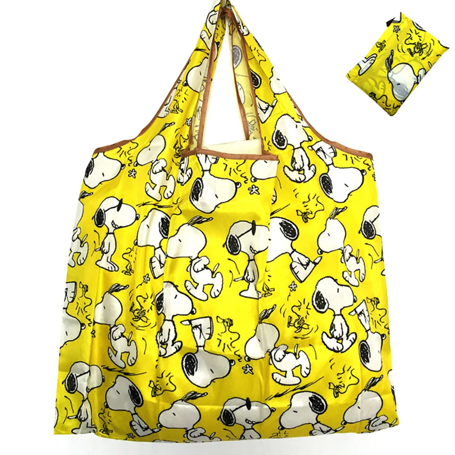 Large Capacity Travel Shoulder Folding Environmental Protection Bag Cute Cartoon Folding Shopping Bag