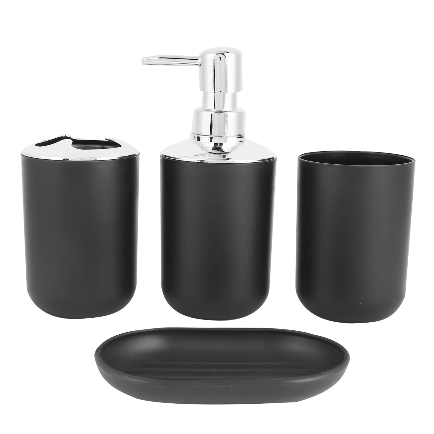 4Pcs/Set Bathroom Accessory Sets Soap Dish Dispenser Storage Cup Wash Cup Bath Set