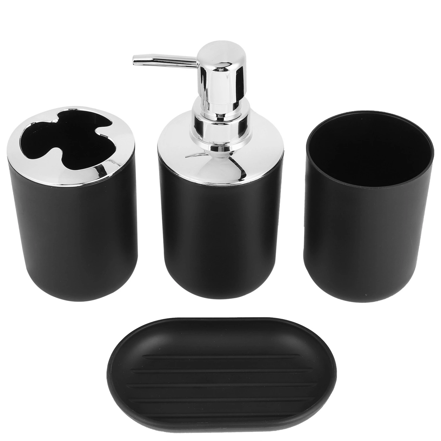 4Pcs/Set Bathroom Accessory Sets Soap Dish Dispenser Storage Cup Wash Cup Bath Set