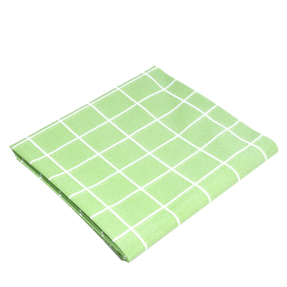 Kitchen Simple Lattice Waterproof Oilproof Tablecloth Tea Table Cloth Home Decor (Green)