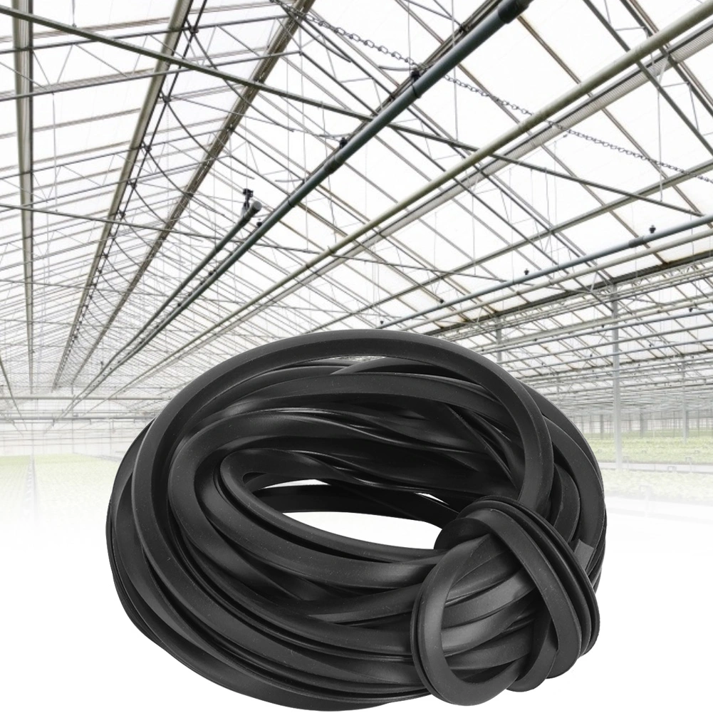 Black Greenhouse Rubber Strip Line Cable Greenhouse Accessories Supplies for Glass Sealing4m